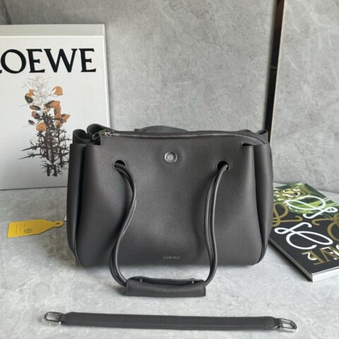 LOEWE 新款Madrid荔枝纹 0806 荔深灰中号