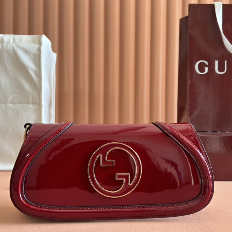GUCCI Blondie系列全新手袋 型号:814952 红色漆皮