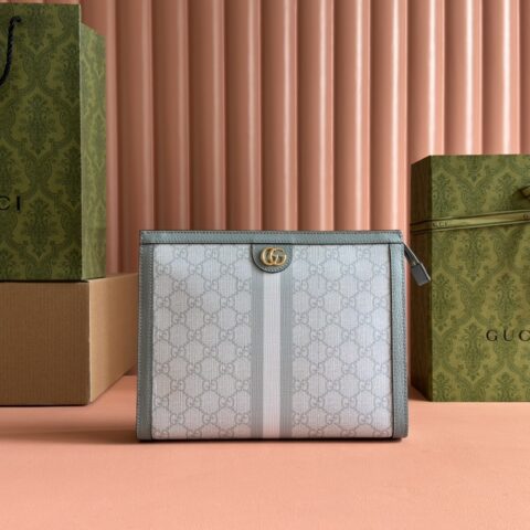 GUCCI Ophidia系列手拿包 款号:625549灰蓝