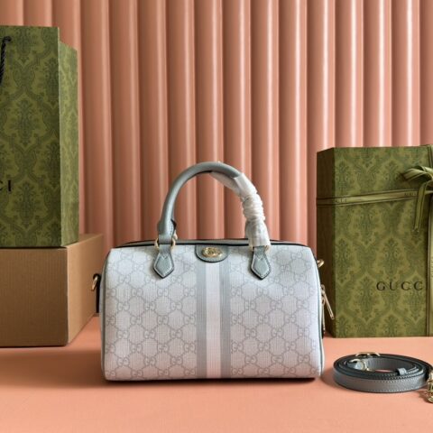 GUCCI Ophidia系列GG小号手提包 型号：772061 灰蓝色