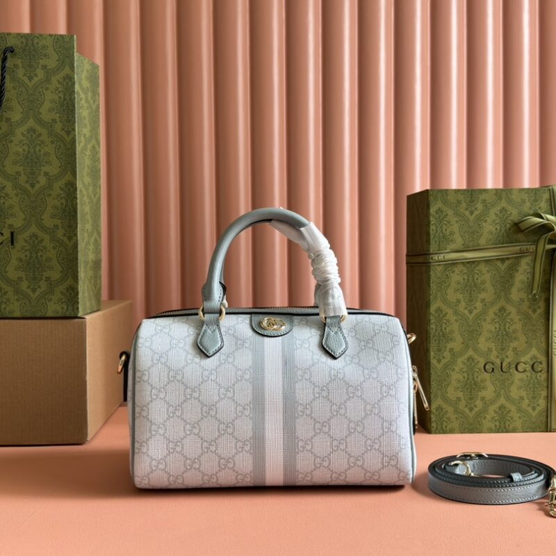 GUCCI Ophidia系列GG小号手提包 型号：772061 灰蓝色