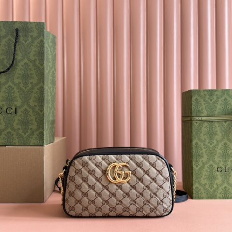 GUCCI GG Marmont系列 型号：447632啡布