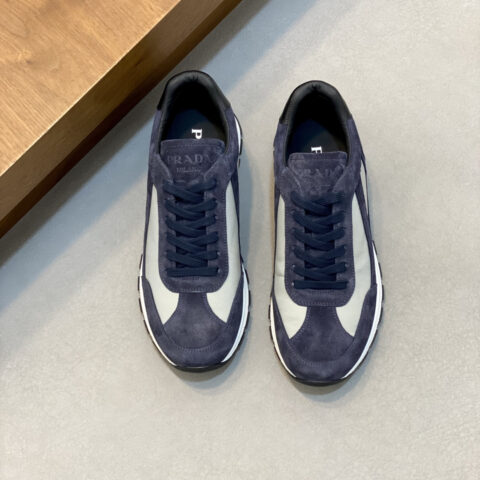 PRADA 新款男士拼接休闲运动鞋
