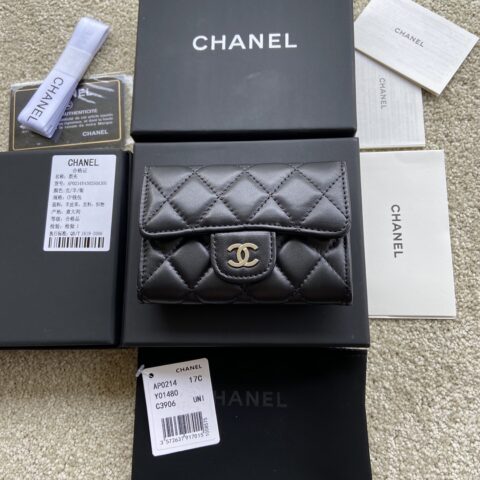CHANEL 小香进口意大利皮 货号:AP0214 黑色羊皮银色钢唛