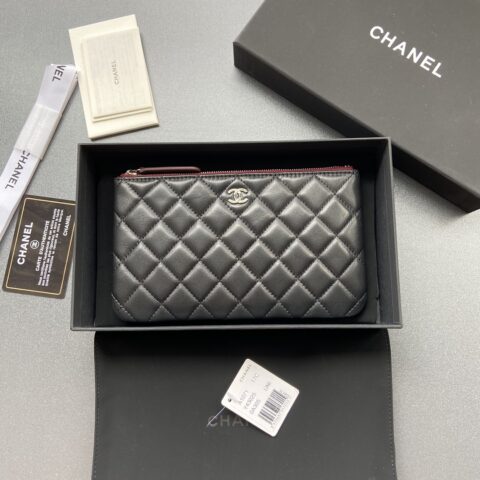 CHANEL 小香进口意大利羊皮 货号:A1071 黑色羊皮银色钢唛