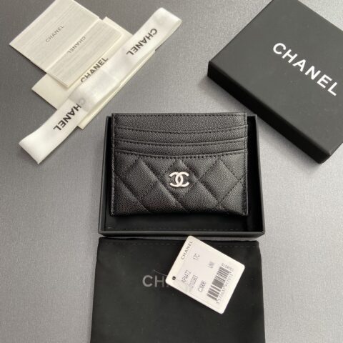 CHANEL 小香进口意大利皮 货号:AP 4472黑色球纹銀色钢唛