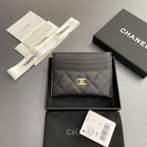 CHANEL 小香进口意大利皮 货号:AP 4472黑色球纹金色钢唛