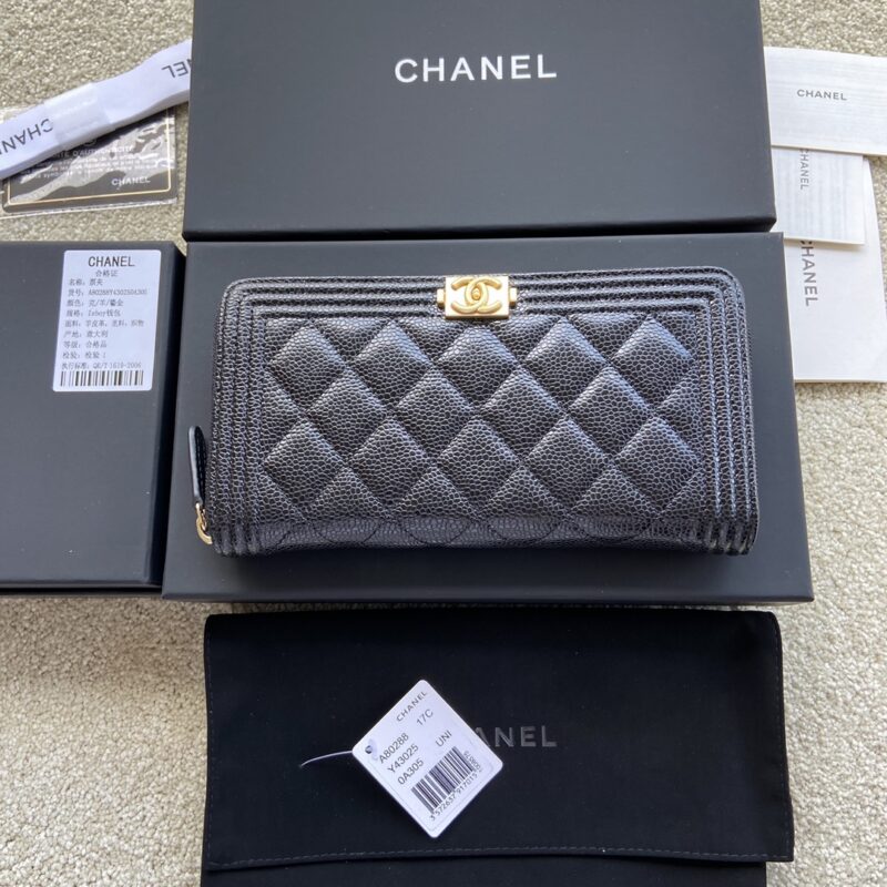 CHANEL 小香进口意大利颗粒牛皮 货号:A80288 黑色球纹金色唛头