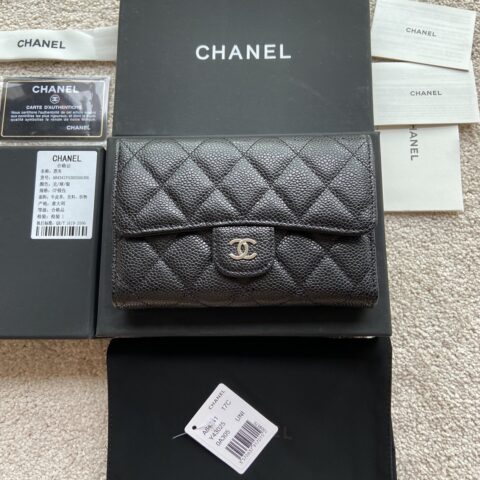 CHANEL 小香进口意大利颗粒小牛皮 货号:A84341黑色球纹古银钢唛