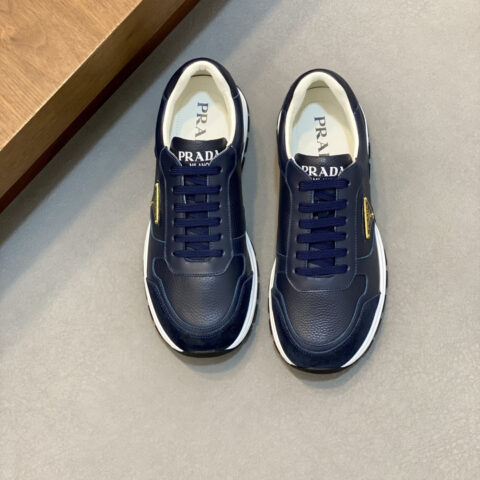 PRADA 新款男士拼接休闲运动鞋
