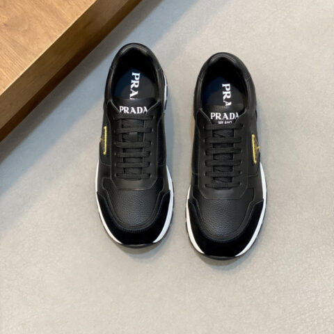 PRADA 新款男士拼接休闲运动鞋