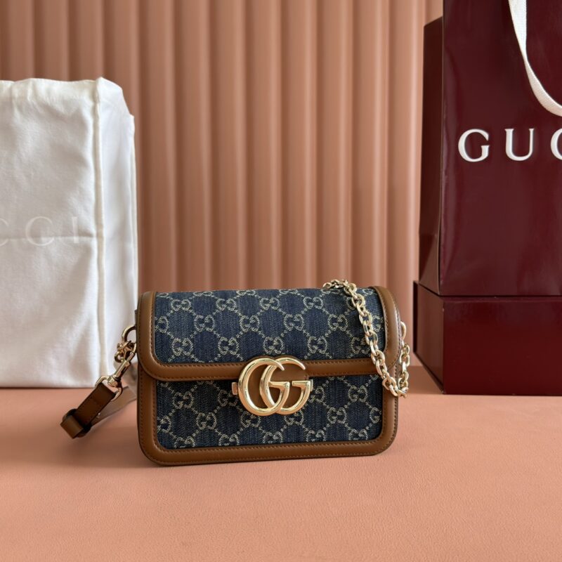 GUCCI GG Monogram 型号:826761牛仔棕色
