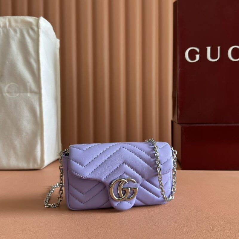 GUCCI GG Marmont系列 型号:841290紫色全皮