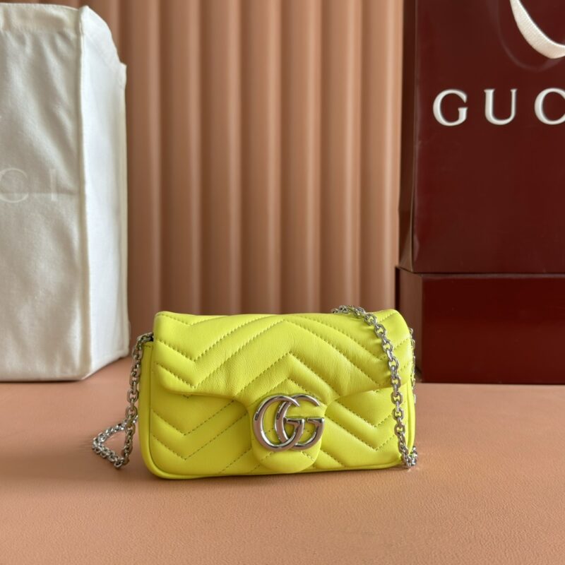 GUCCI GG Marmont系列 型号:841290黄色全皮
