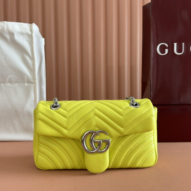 GUCCI GG Marmont系列 型号:837267黄色全皮