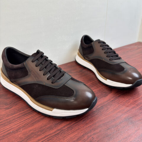 BERLUTI  Fast Track皮革运动鞋 货号：E0187 咖色
