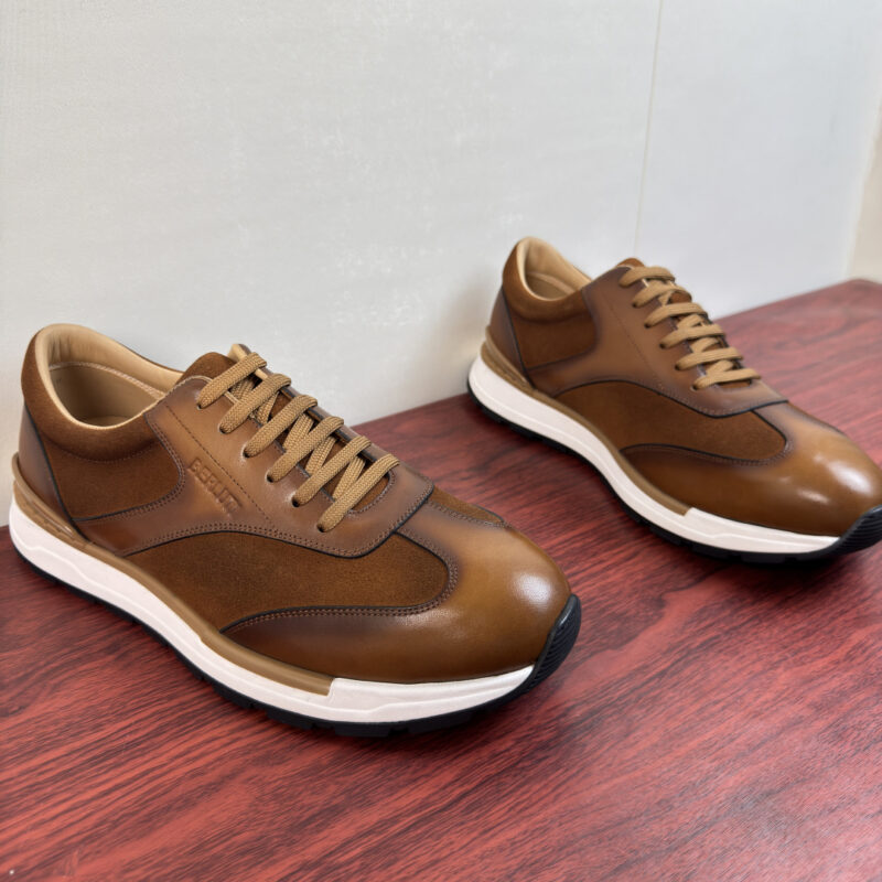 BERLUTI Fast Track皮革运动鞋 货号:E0187 棕色