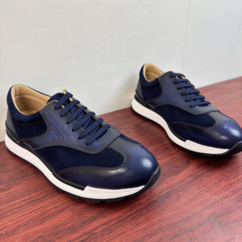 BERLUTI  Fast Track皮革运动鞋 货号：E0187 蓝色