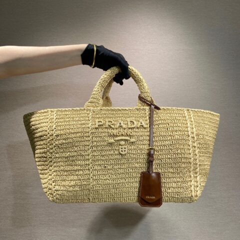 PRADA 编织托特包🎉1BG635新品