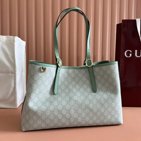 GUCCI Ophidia 购物袋 型号:815213绿PVC