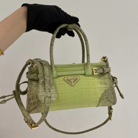 PRADA LusSolf鳄鱼纹🎉1BA486迷你号