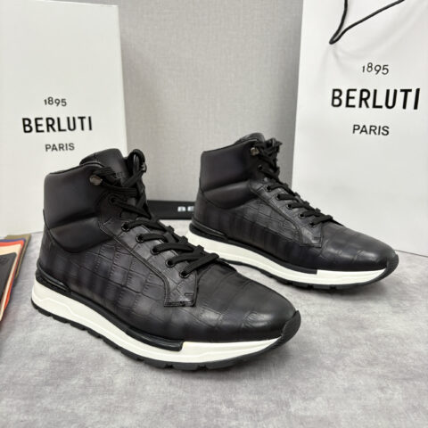 BERLUTI  Fast Track皮革高帮运动鞋