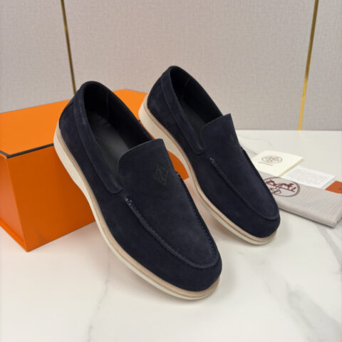 HERMES  Low 绒面牛皮乐福鞋