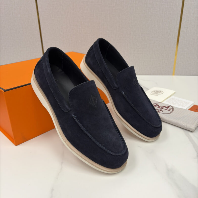 HERMES  Low 绒面牛皮乐福鞋