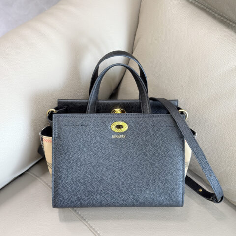 Burberry 迷你 Gotswolds 格纹托特包 型号0911黑色小号