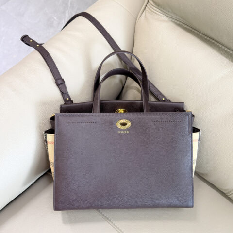 Burberry  Gotswolds 格纹托特包 型号0611酒红