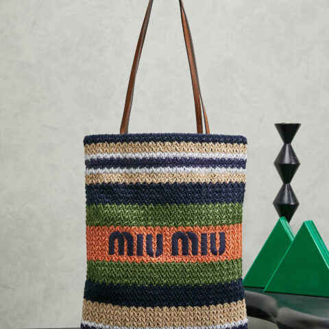 MIUMIU 新正面标志性刺绣 5BG248 橙色