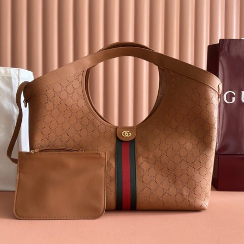 GUCCI Generation 古驰世代系列 型号：853971棕色/穿孔全皮