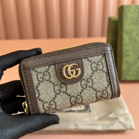 GUCCI Ophidia系列小钥匙包 型号：772307 啡色/pvc