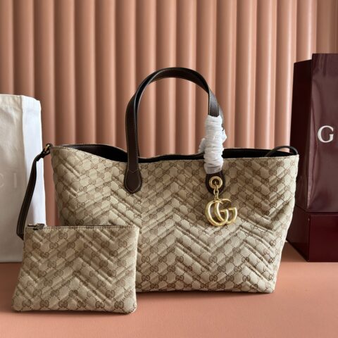 GUCCI Generation 系列 型号：855392杏布/棕色