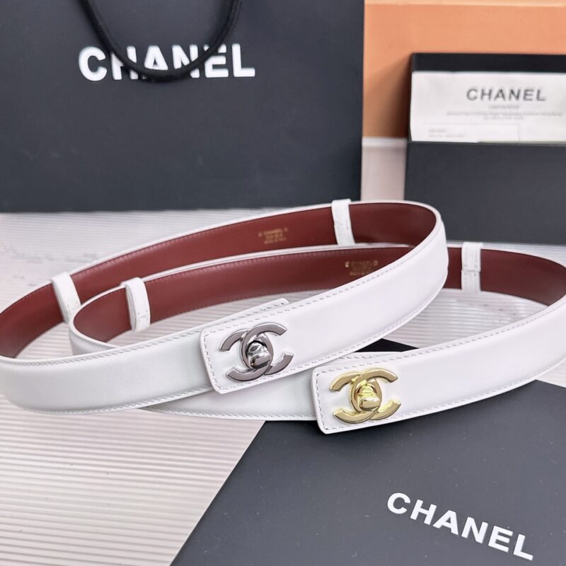 CHANEL 双面头层牛皮 宽度3.0cm