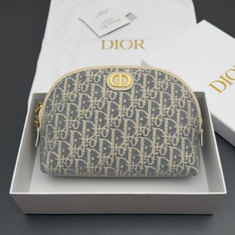 DIOR 小型化妆包系列 型号：s2123 酒椰草/牛皮