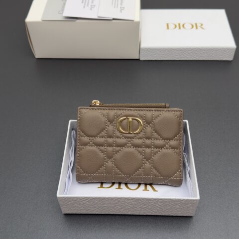 DIOR Caro Dahlia钱包系列 型号：S5173  灰色云朵纹/小牛皮