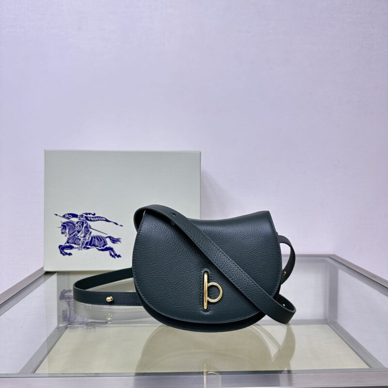 Burberry B家最新立挺包款 型号1661墨绿色小号