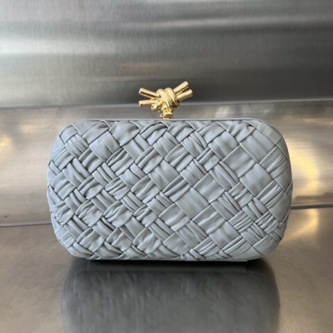 BV  Knot 晚宴手拿 717622 玛瑙灰
