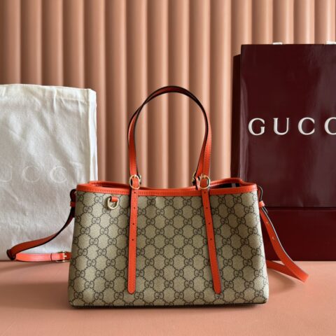 GUCCI GG Emblem系列 型号：815214啡橙