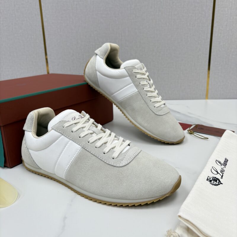 Loro Piana Fast Walk 男士绒面牛皮拼接休闲运动鞋