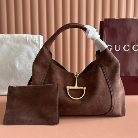 GUCCI  Softbit系列肩背包 型号：837466 深棕色/原厂皮