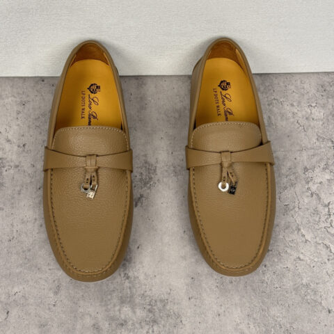 LoroPiana sole Walk男士莫卡辛鞋 货号：FAN0236皮面深棕