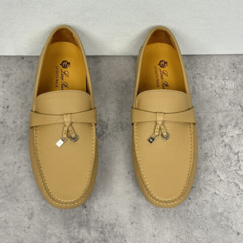 LoroPiana sole Walk男士莫卡辛鞋 货号：FAN0236皮面浅棕