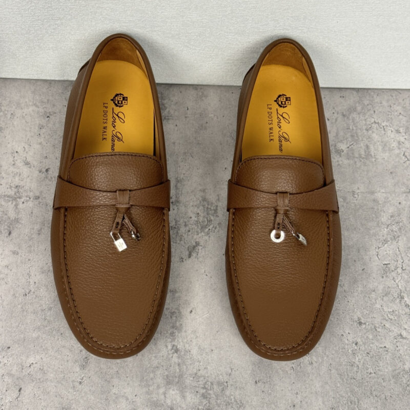 LoroPiana sole Walk男士莫卡辛鞋 货号:FAN0236皮面浅咖