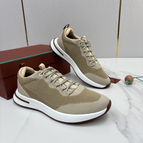 Loro Piana  Week End Walk 男士网面牛皮拼接休闲运动鞋