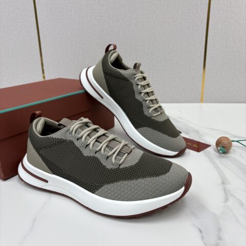 Loro Piana  Week End Walk 男士网面牛皮拼接休闲运动鞋