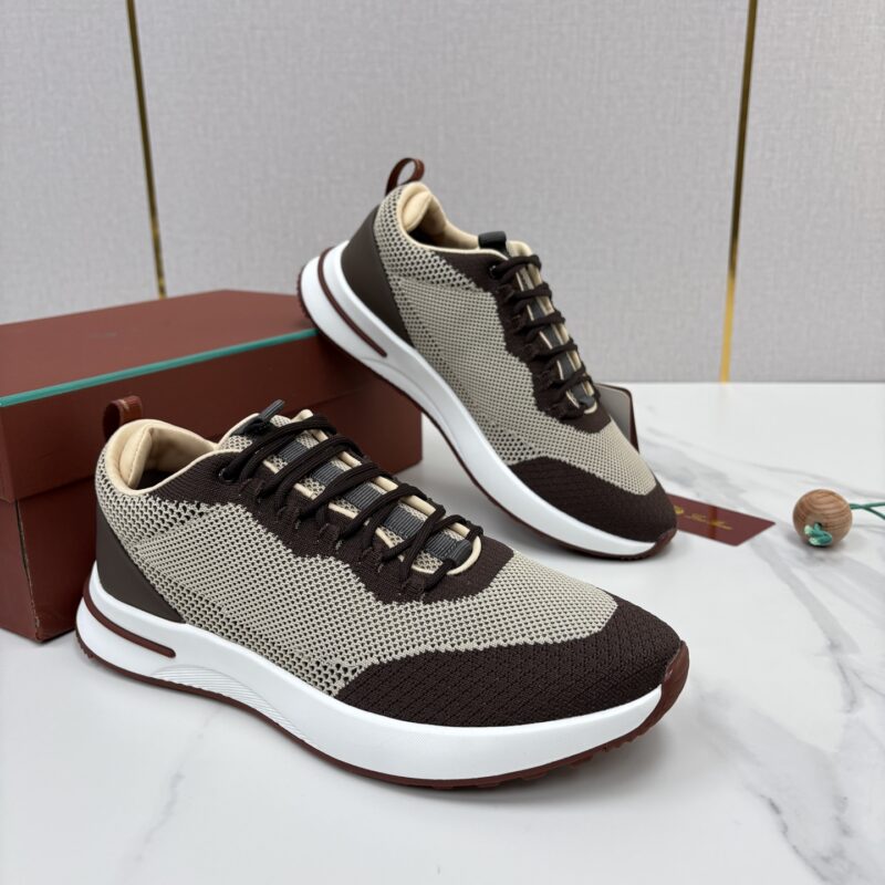 Loro Piana Week End Walk 男士网面牛皮拼接休闲运动鞋