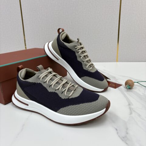 Loro Piana  Week End Walk 男士网面牛皮拼接休闲运动鞋