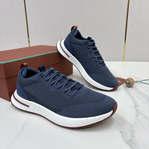 Loro Piana  Week End Walk 男士网面牛皮拼接休闲运动鞋